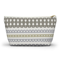 Ribbon Candy Accessory Pouch w T-bottom in Brown